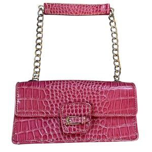 Vintage Y2K Liz Claiborne Pink Faux Snakeskin Purse